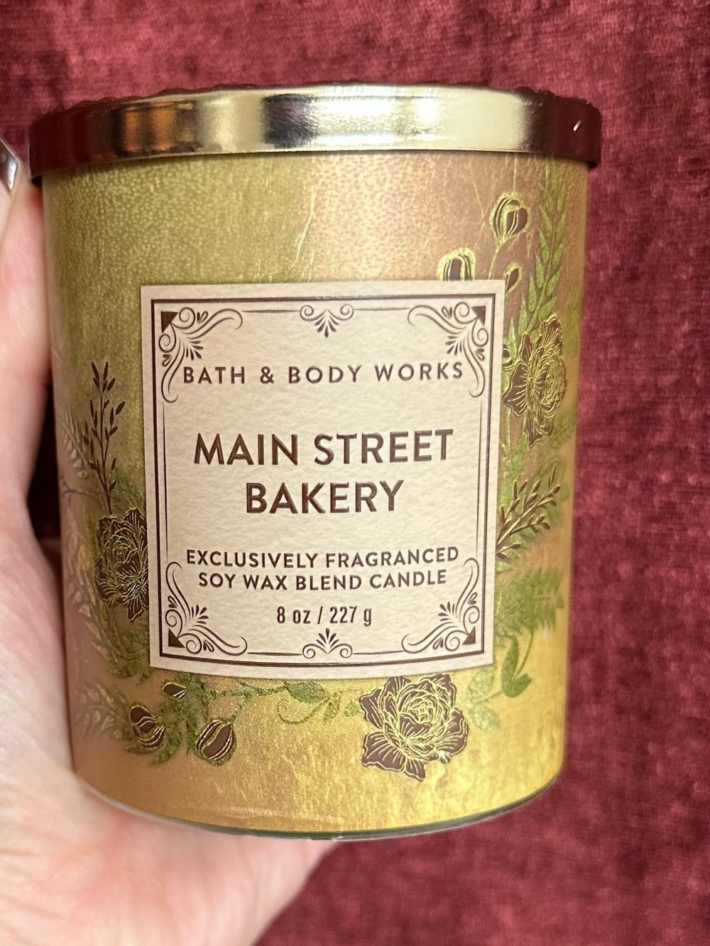 Bath & Body Works Main Street Bakery 8 oz Single Wick Jar Candle